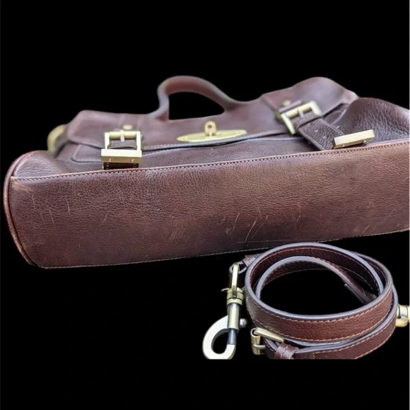 Mulberry Brown and Gold Leather Alexa Purse - Picture 2 of 15